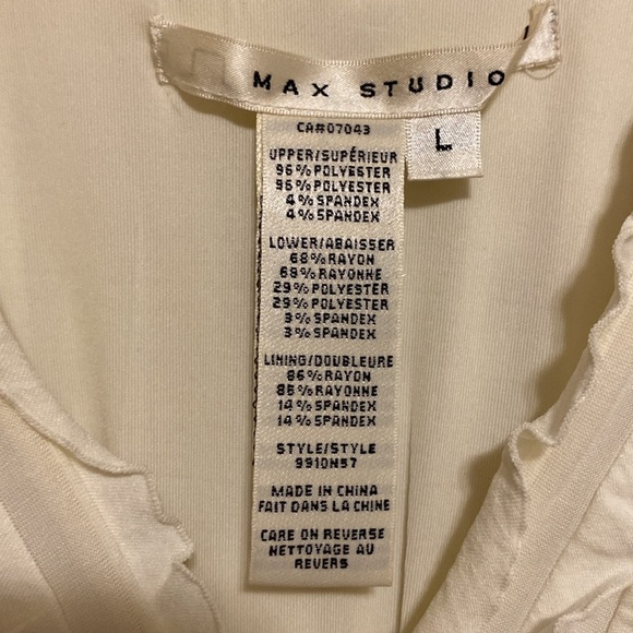 Max StudioY2K Mini Dress Black White Ruffles Bodycon Cocktail 90s Summer Wedding - Picture 3 of 8